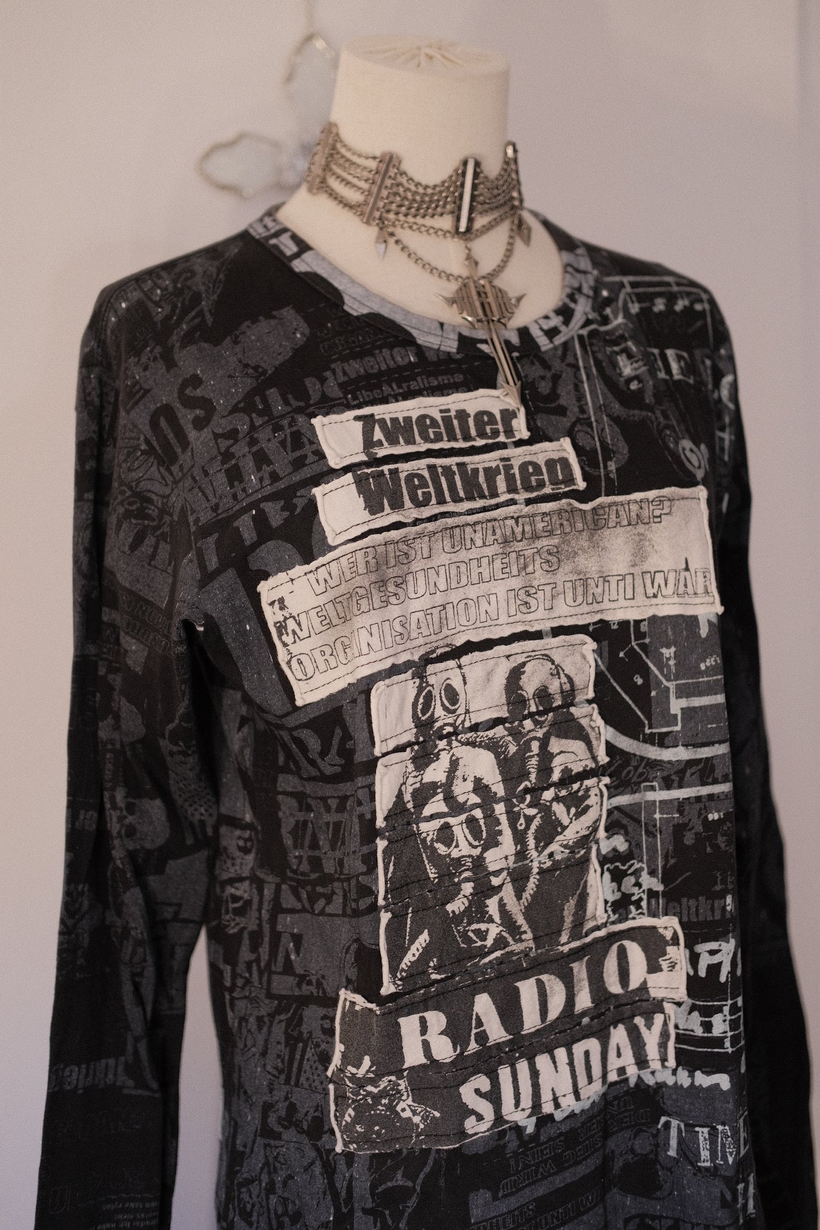 h.Naoto Print and Patch Top