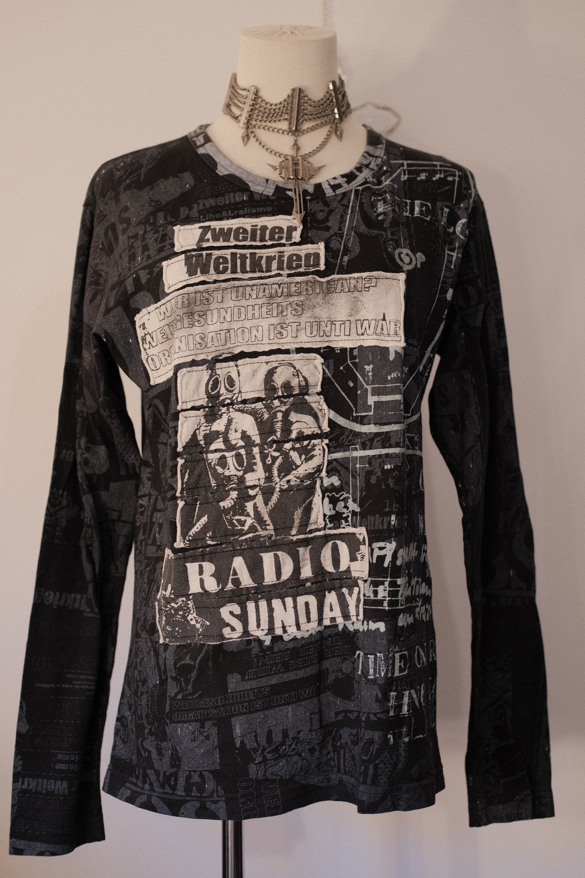 h.Naoto Print and Patch Top