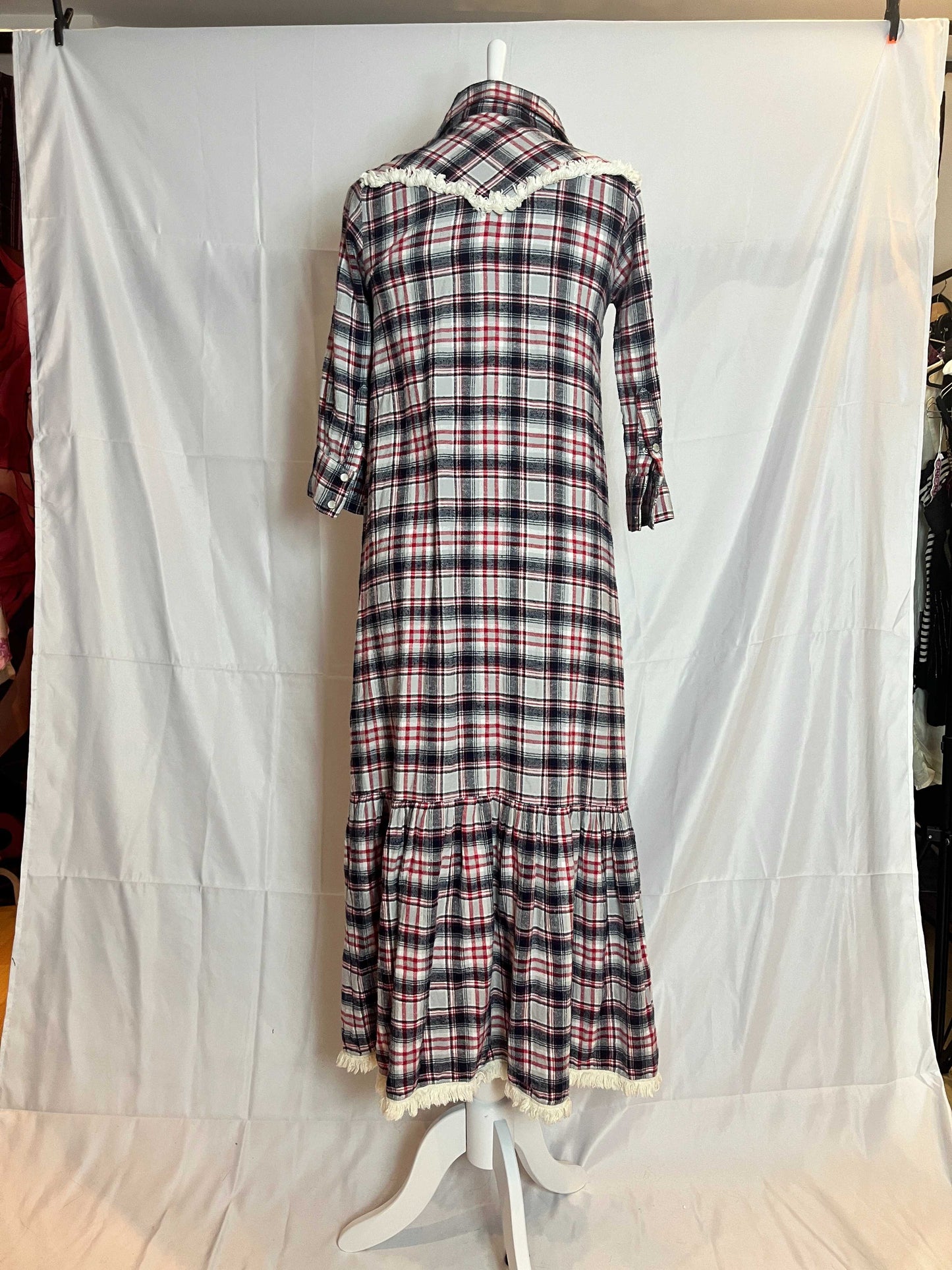 Free's Mart Plaid Button Up Dress