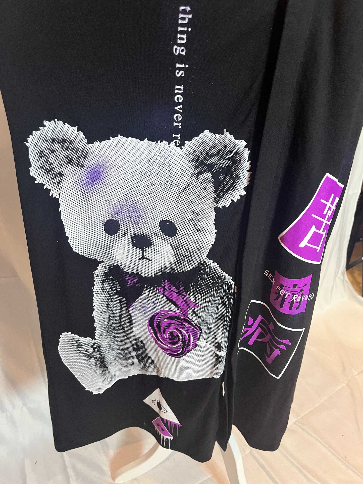 Sexpot Renvenge Bear Print Shirt Dress