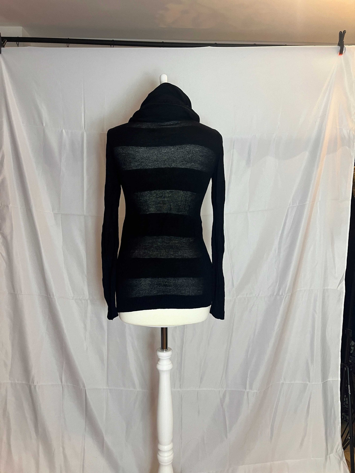 Black Peace Now Cardigan with Scarf