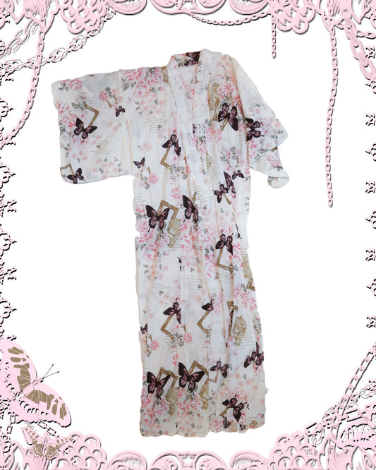 Axes Femme Butterfly Print Kimono