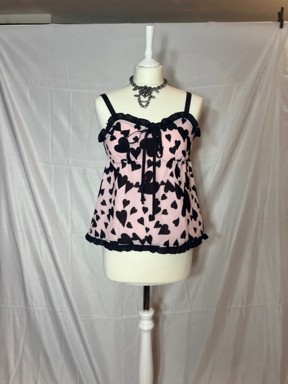 Milk Lace Heart Tank Top