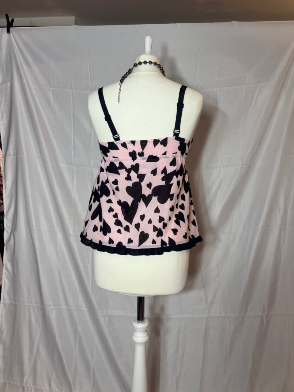 Milk Lace Heart Tank Top