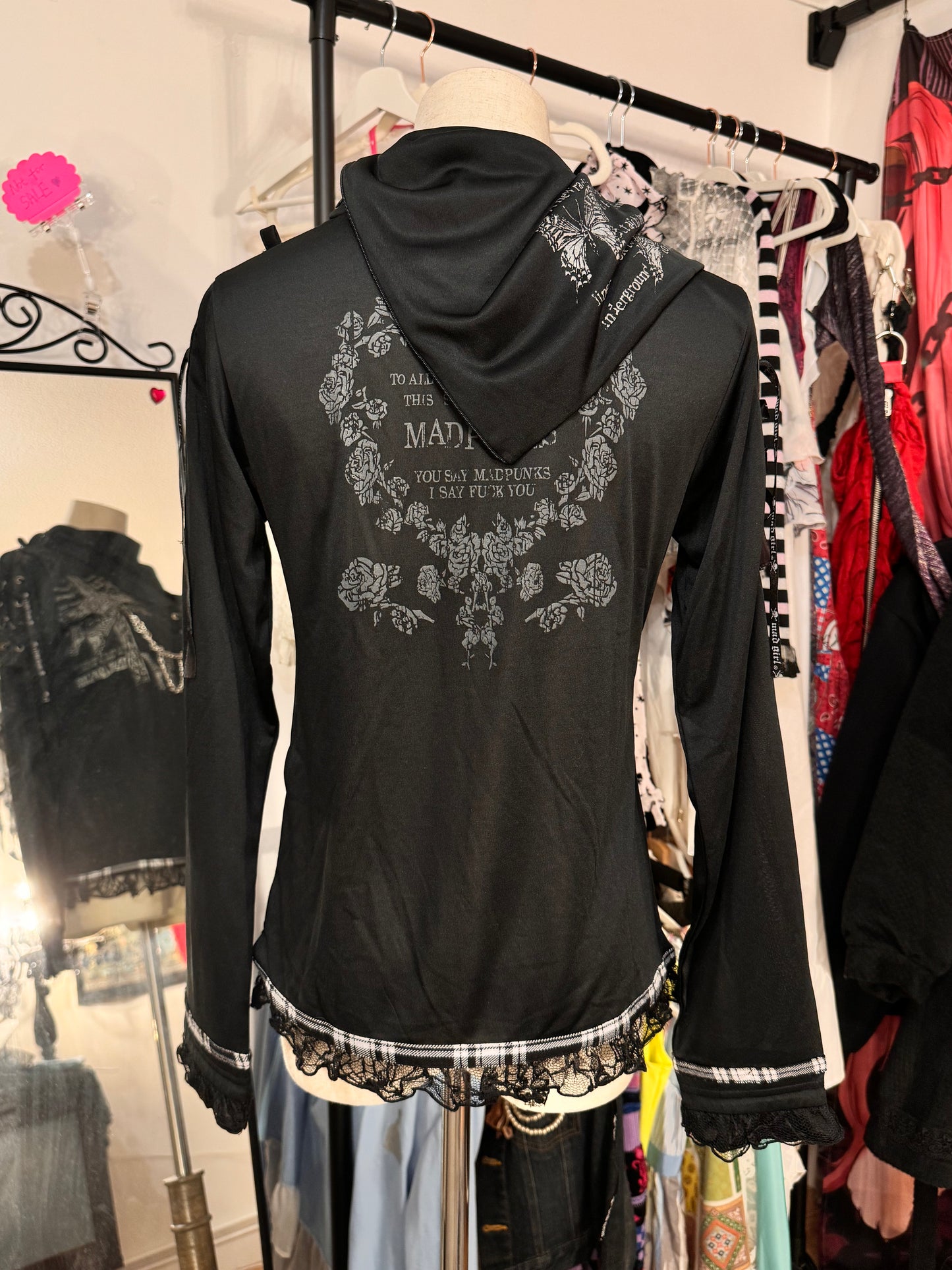Mad Punks Lace Up High-Neck Top
