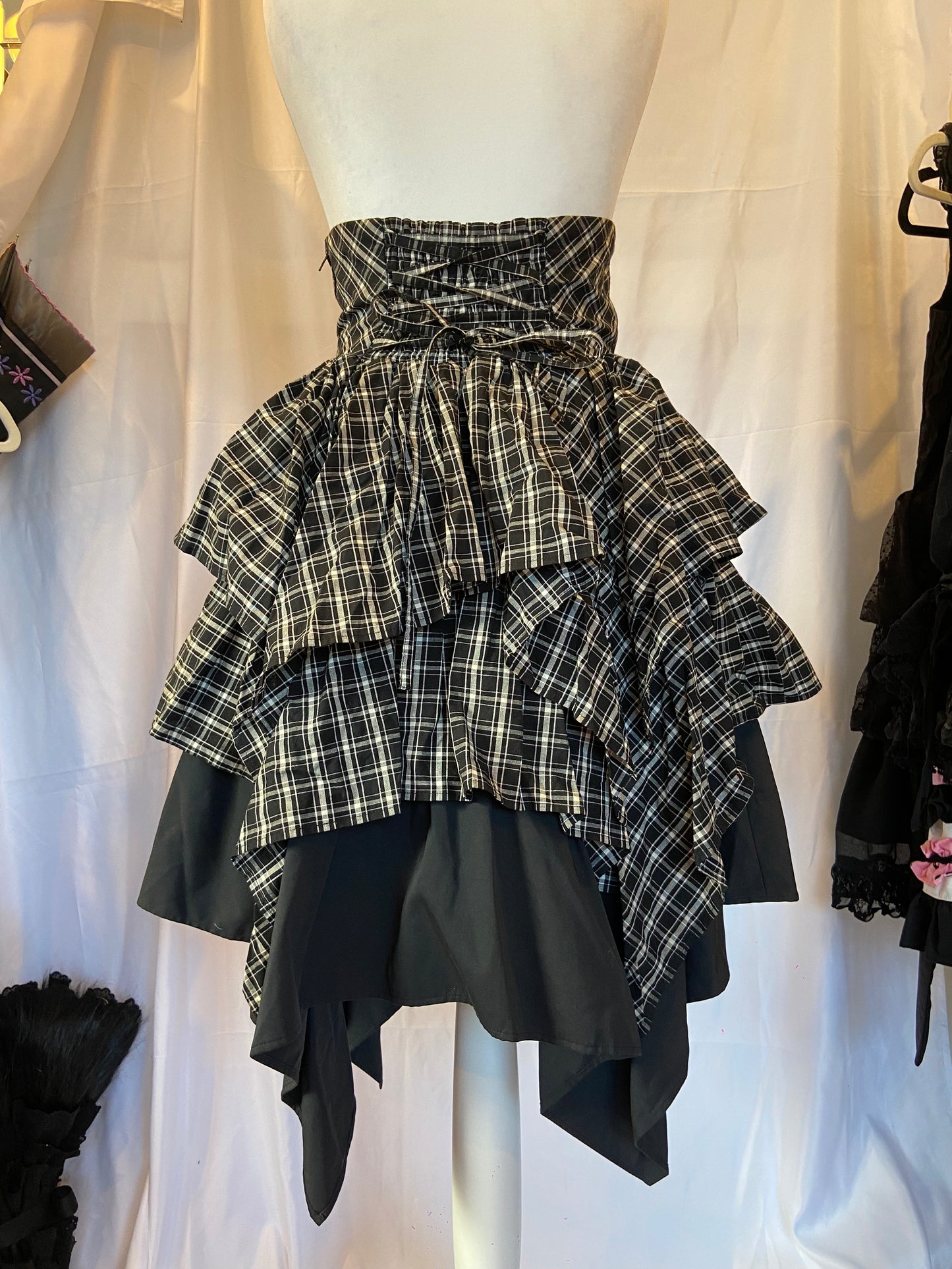 Atelier Boz Multi-Layers Plaid Skirt