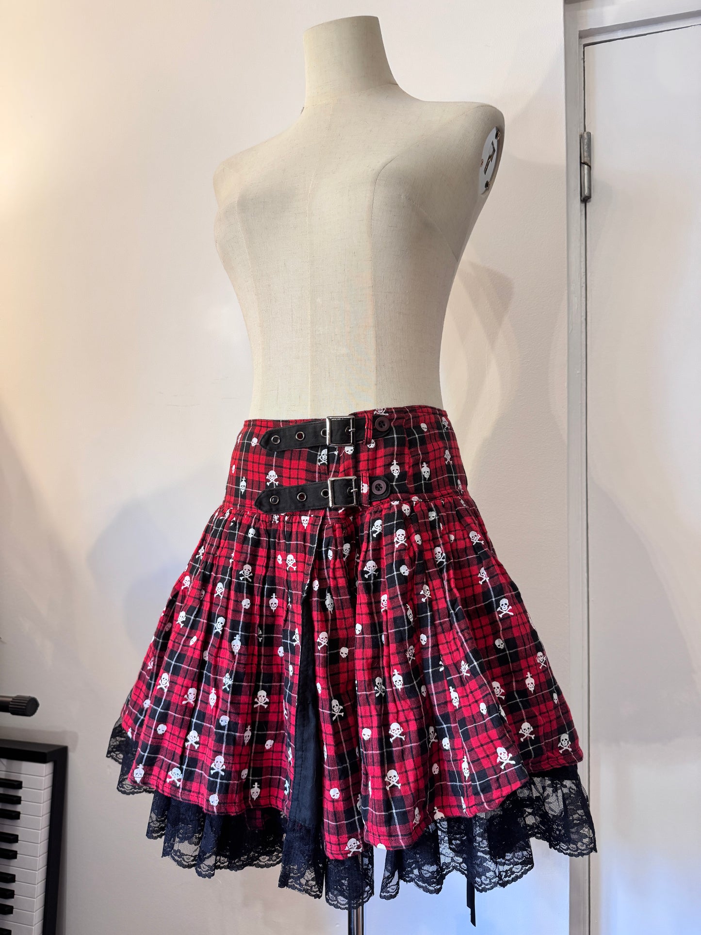 Algonquins 2-Layers Plaid Skirt