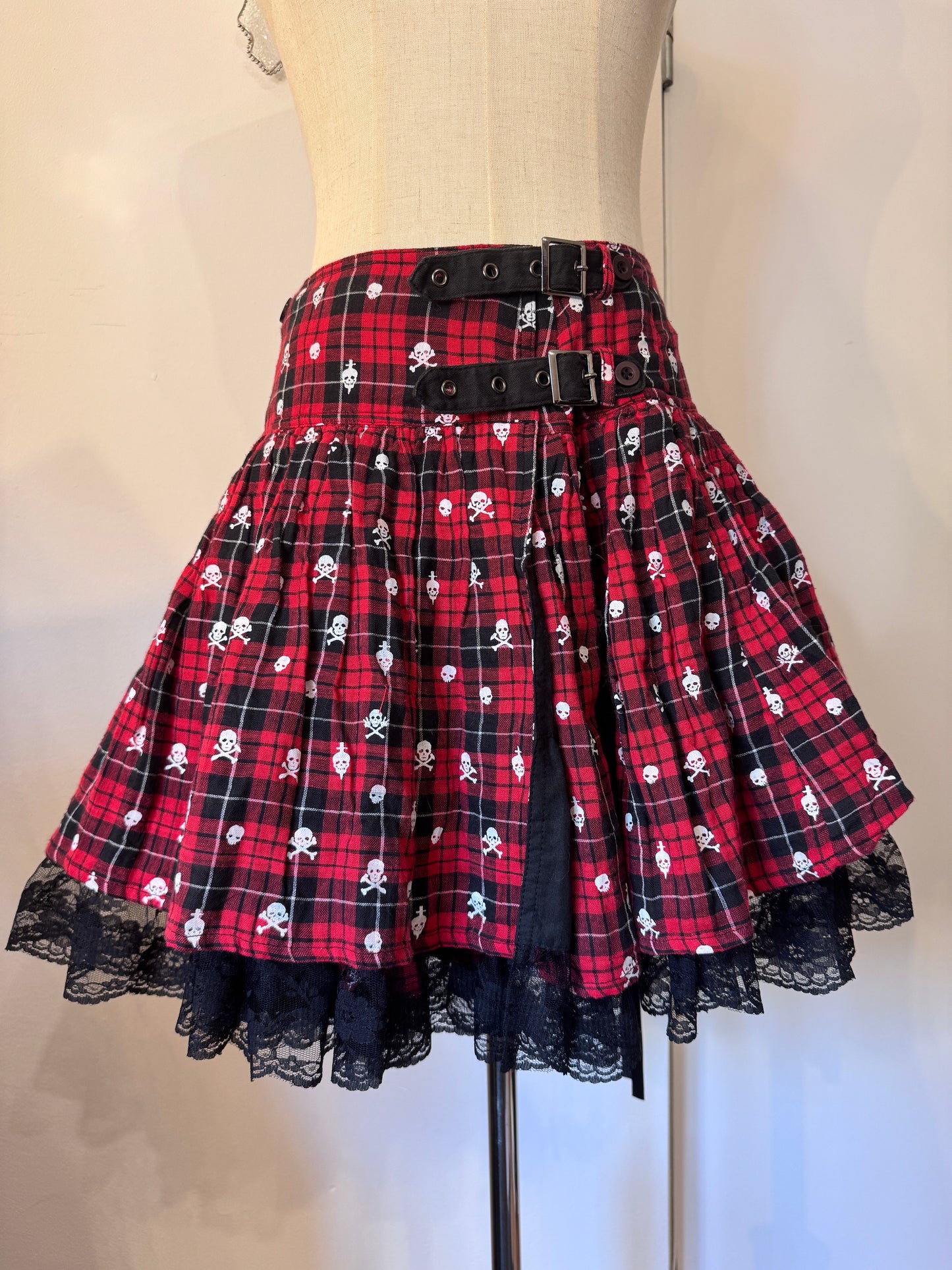 Algonquins 2-Layers Plaid Skirt