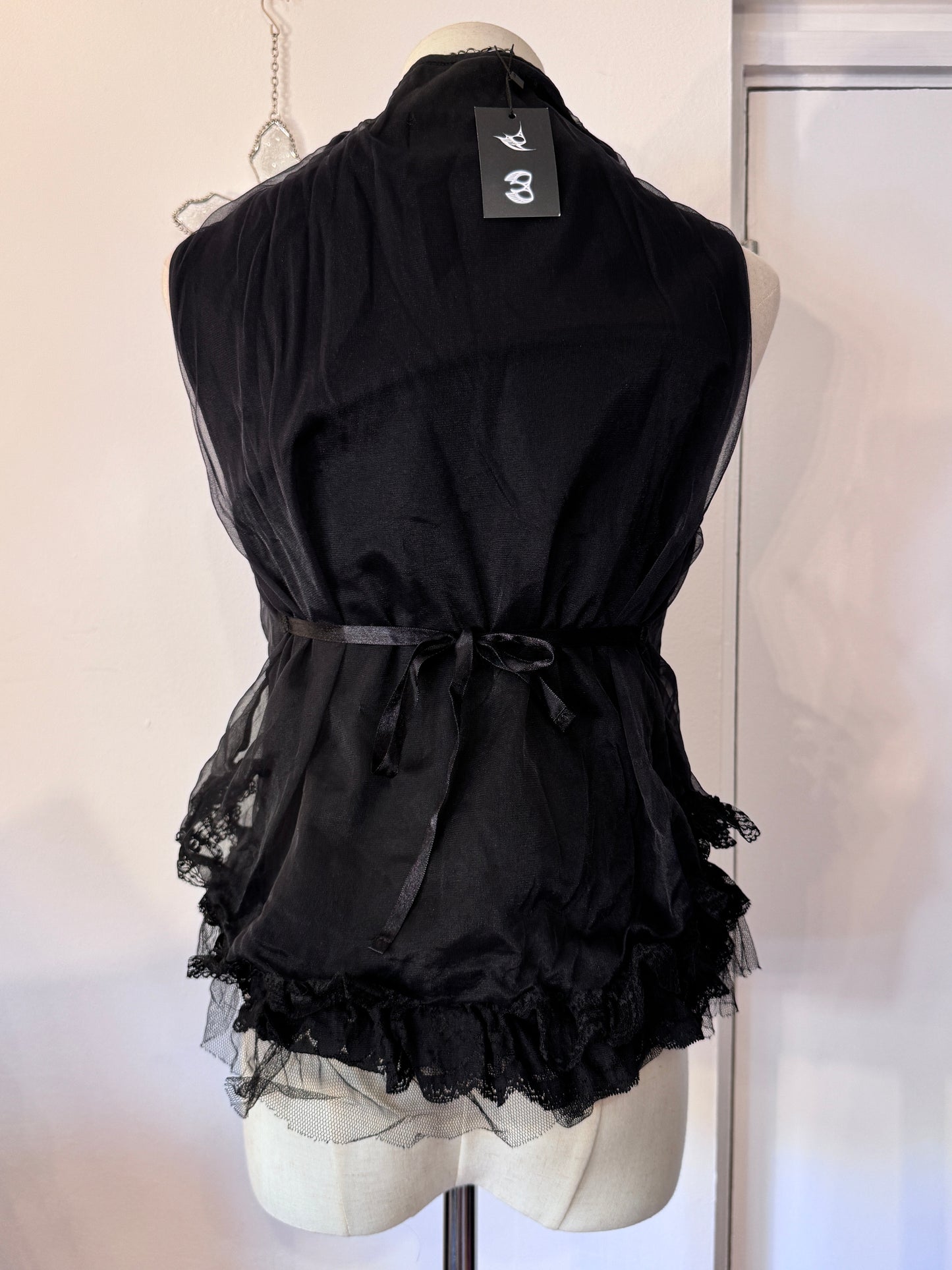 h.Naoto Multi-Layers Mesh Tank Top