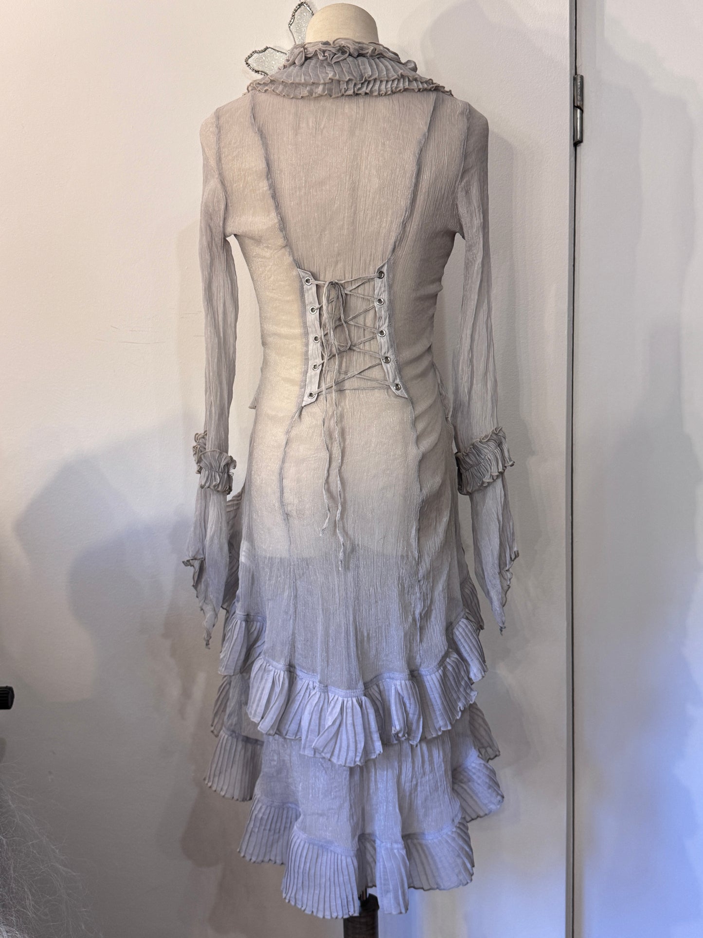 OZZ ON Lavender Ruffle Blouse