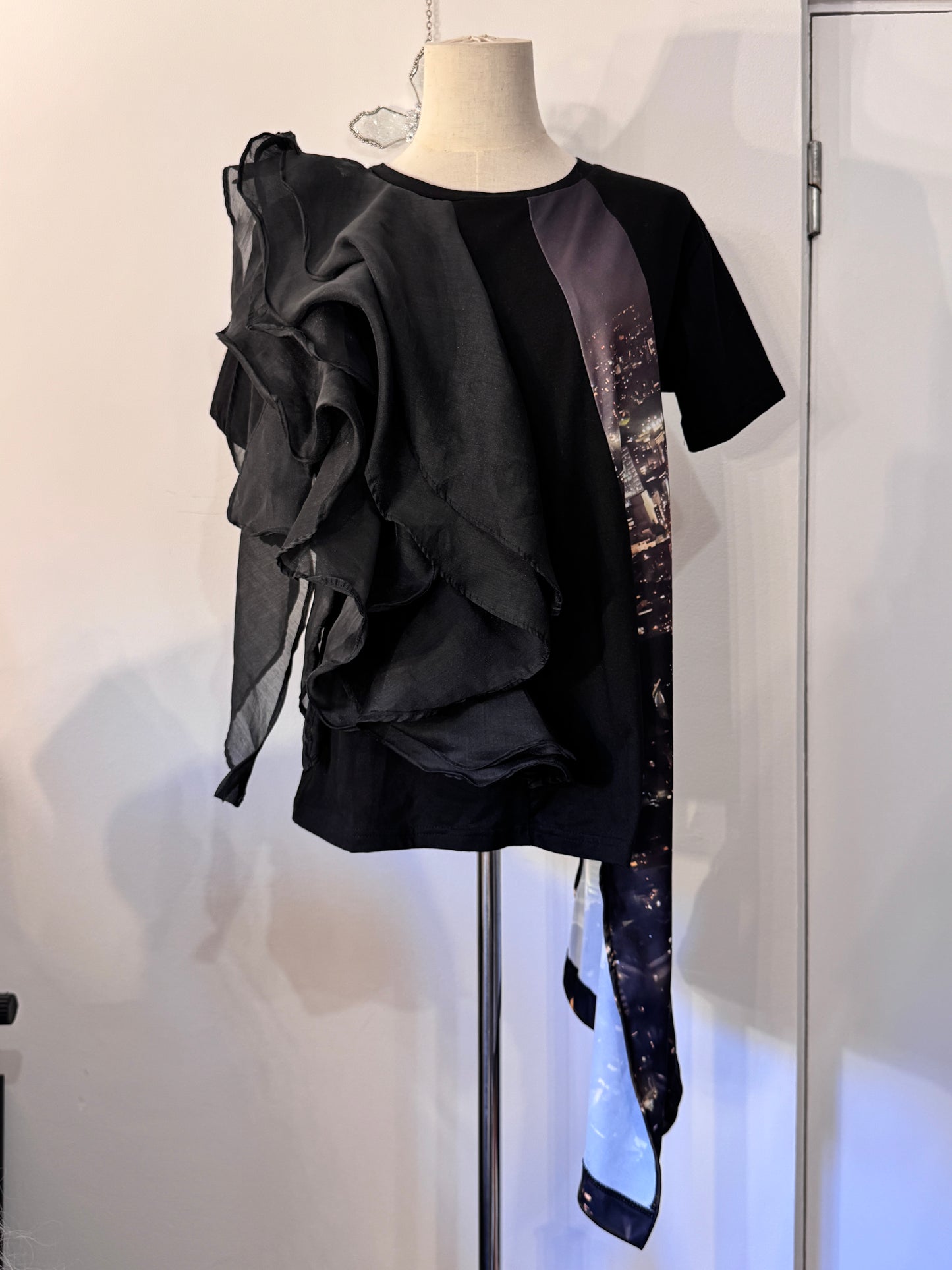 T.Kunitomo Irregular Ruffle Top