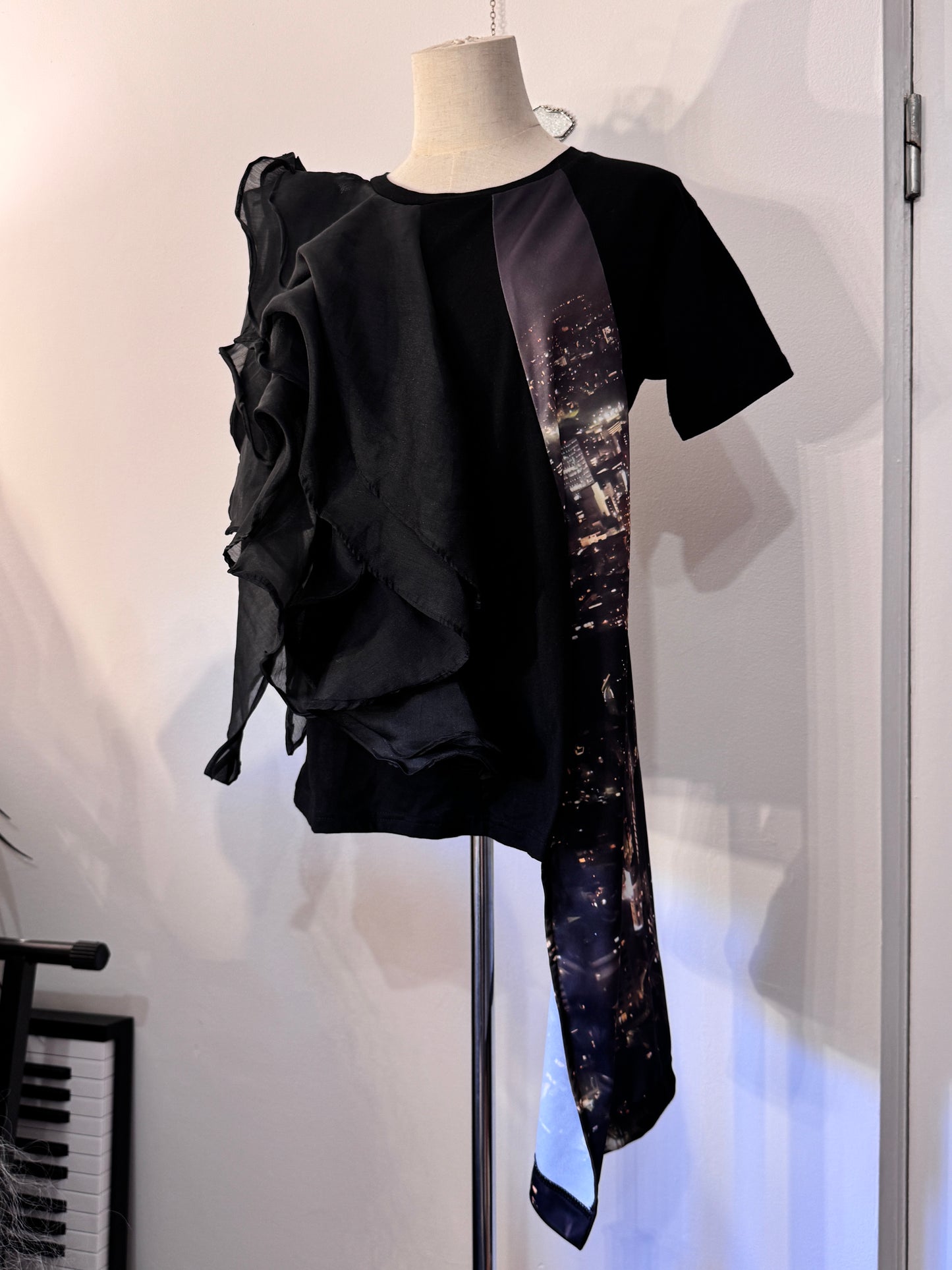 T.Kunitomo Irregular Ruffle Top