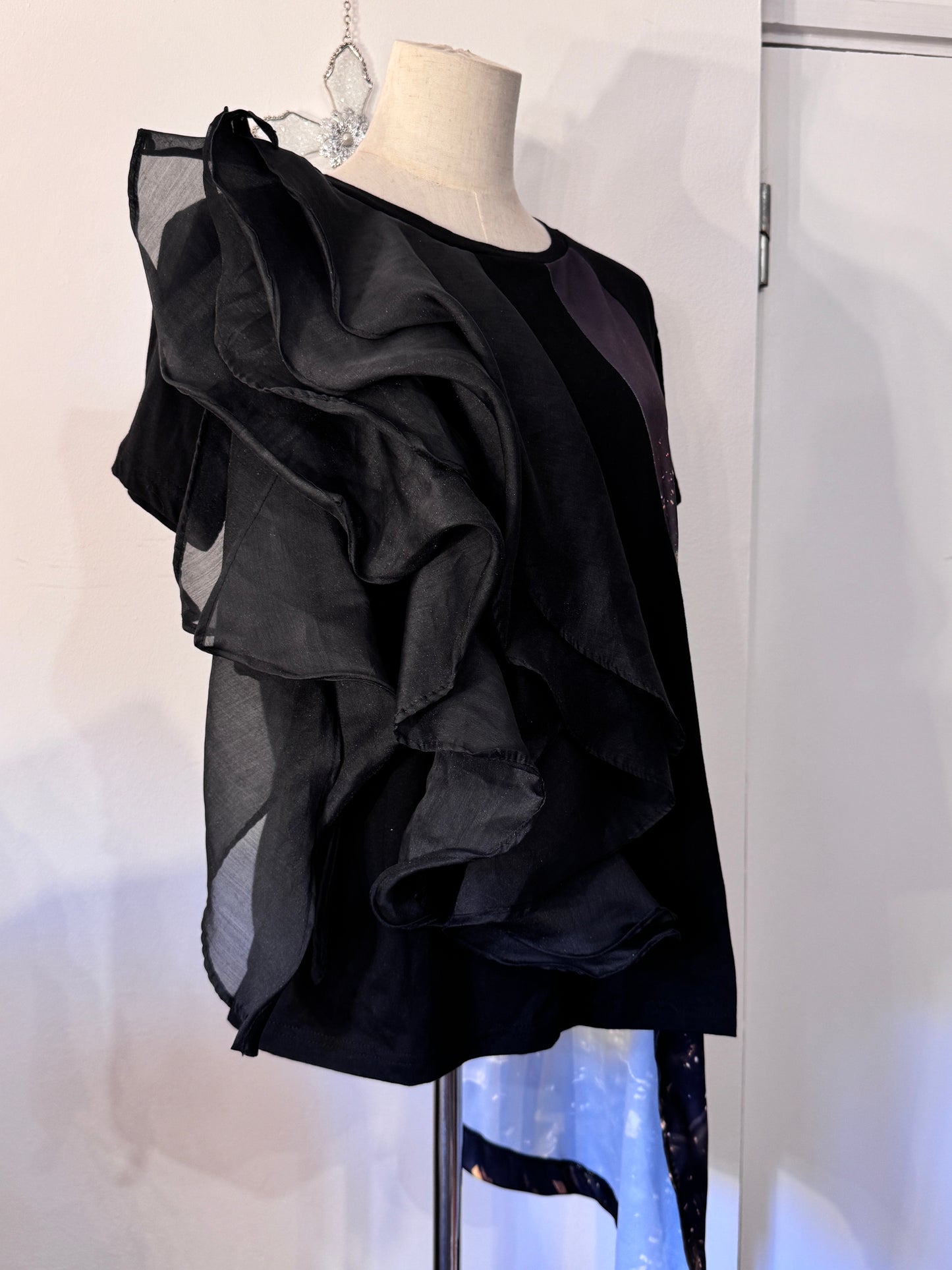 T.Kunitomo Irregular Ruffle Top