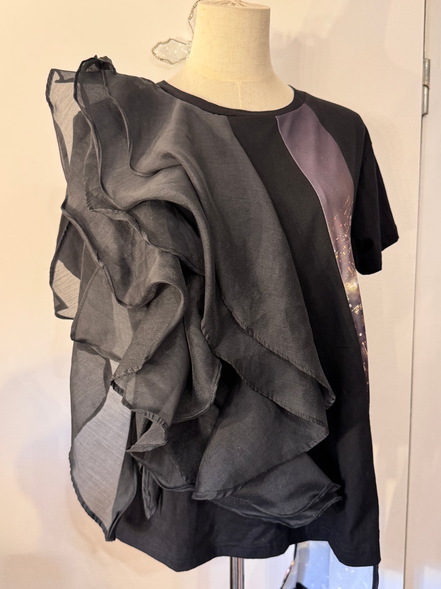 T.Kunitomo Irregular Ruffle Top