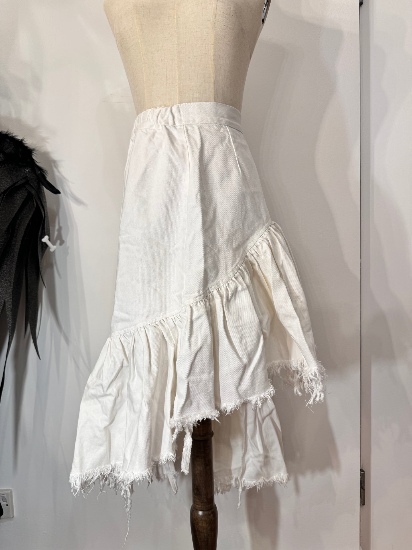 Destructive Denim Skirt