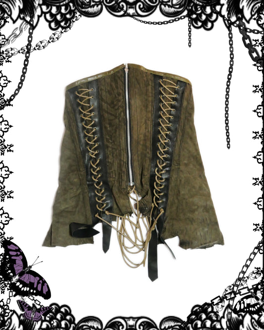 Brown Lace Up Corset