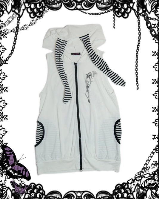 Algonquins Bunny Zip-Up Sleeveless Hoodie