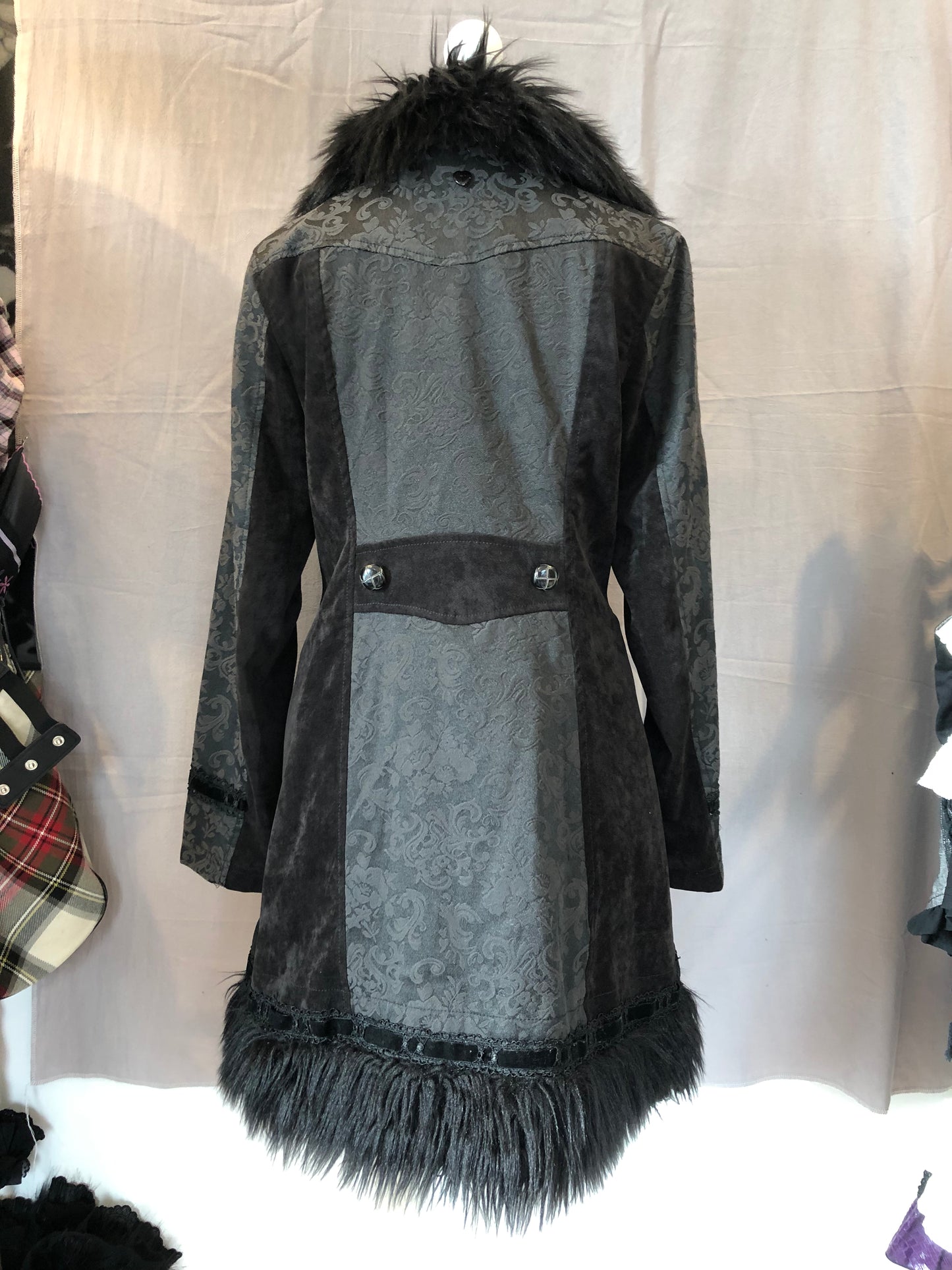 Algonquins Double-breasted Fur Collar Coat