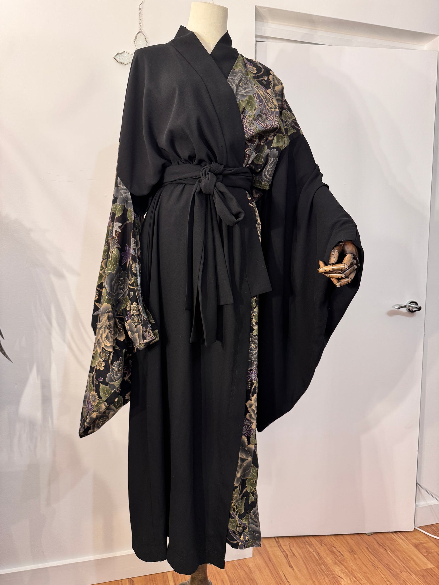 Deorart Floral Print Kimono