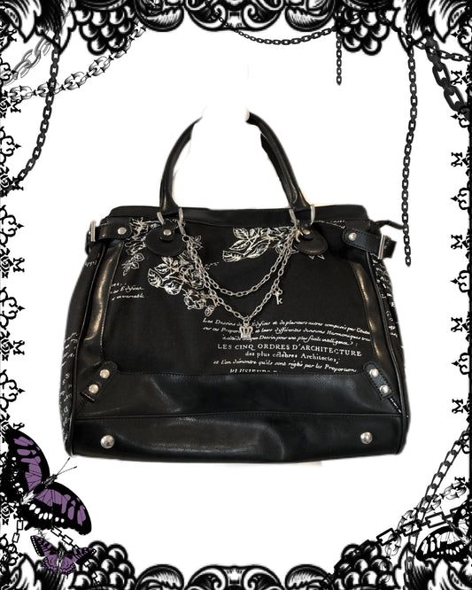 h.Naoto Letter Print Handbag