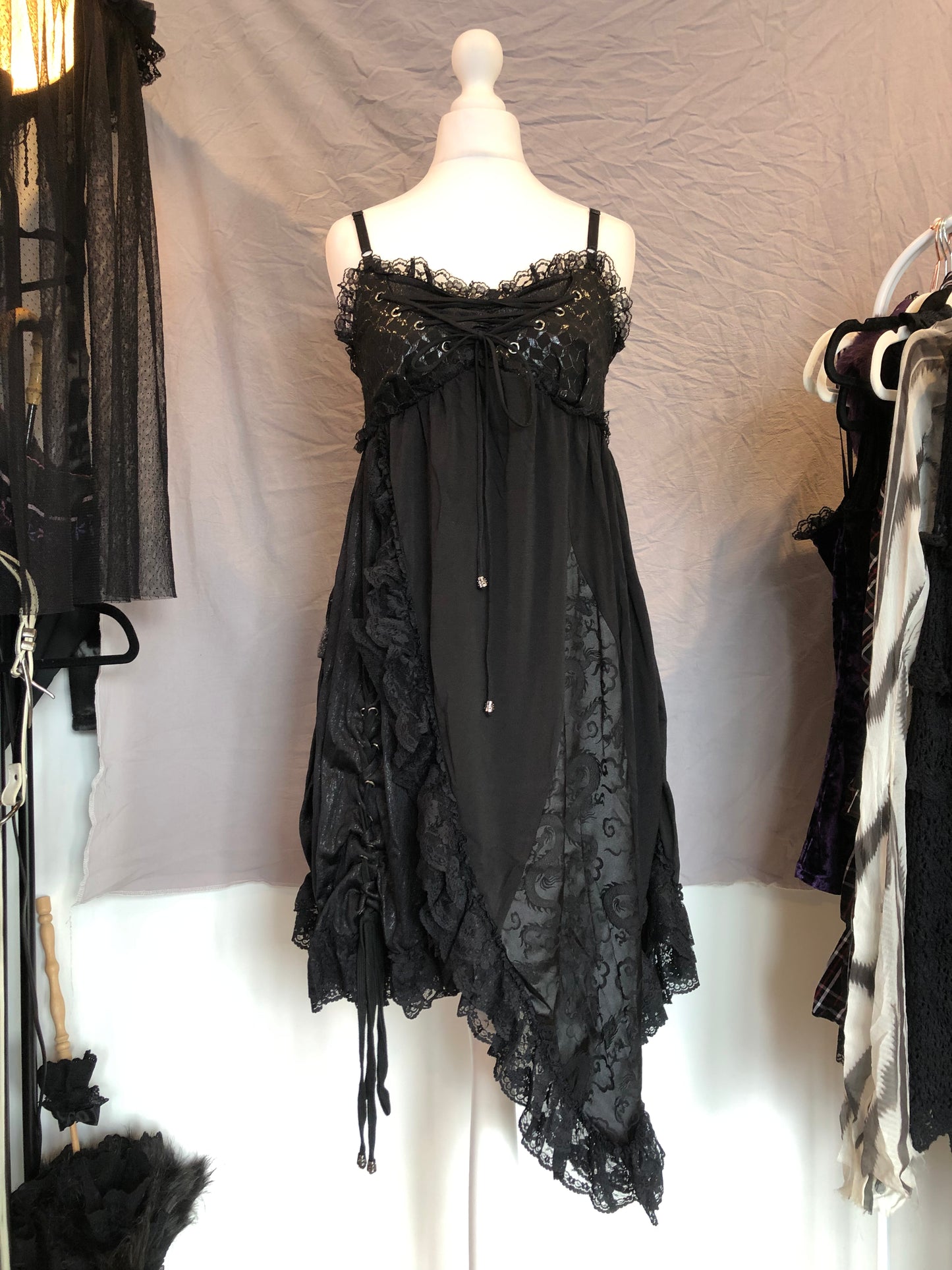 Qutie Frash Dragon Print Tank Top Dress