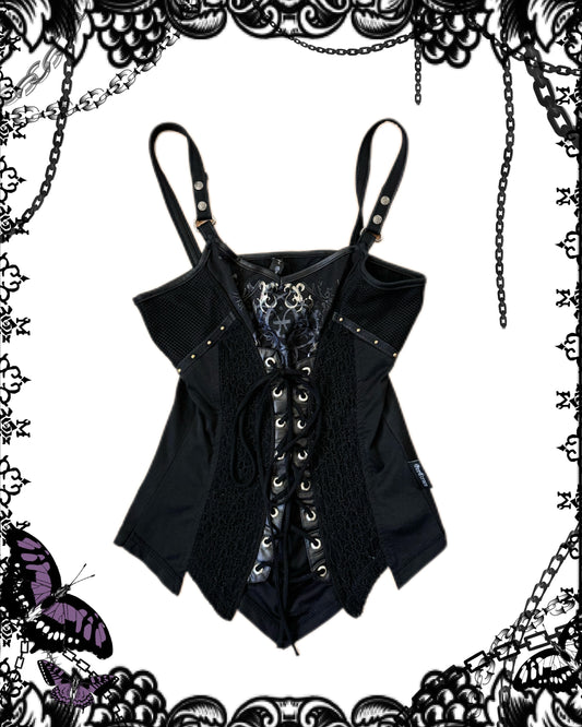 OZZ Croce Lace-Up Tank Top