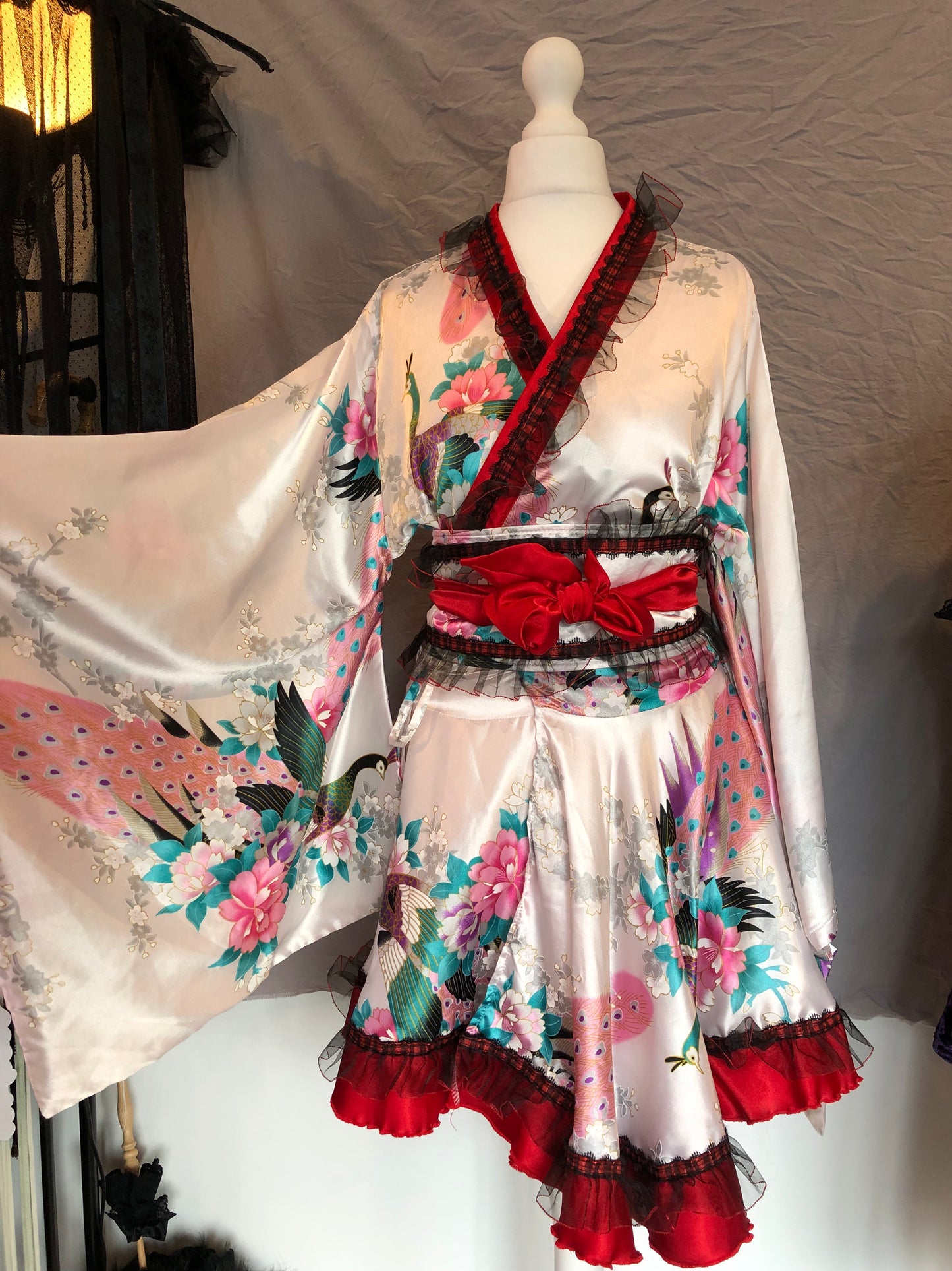 Peacock Print Yukata Costume