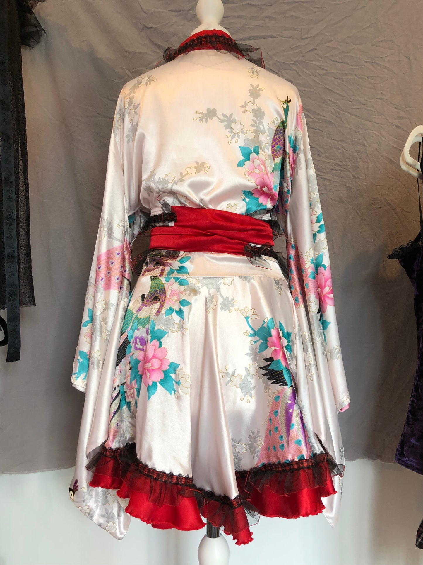 Peacock Print Yukata Costume