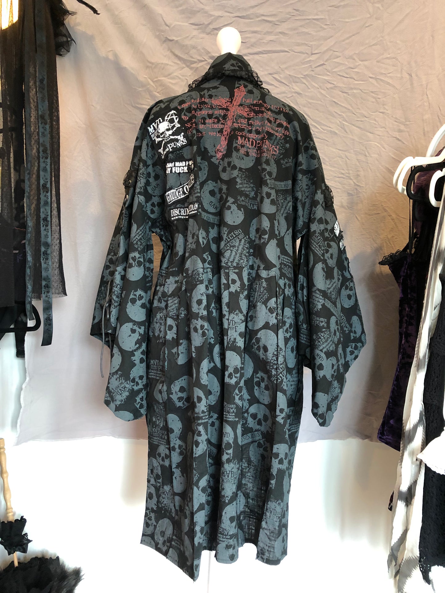 Mad Punks Skull Print Yukata