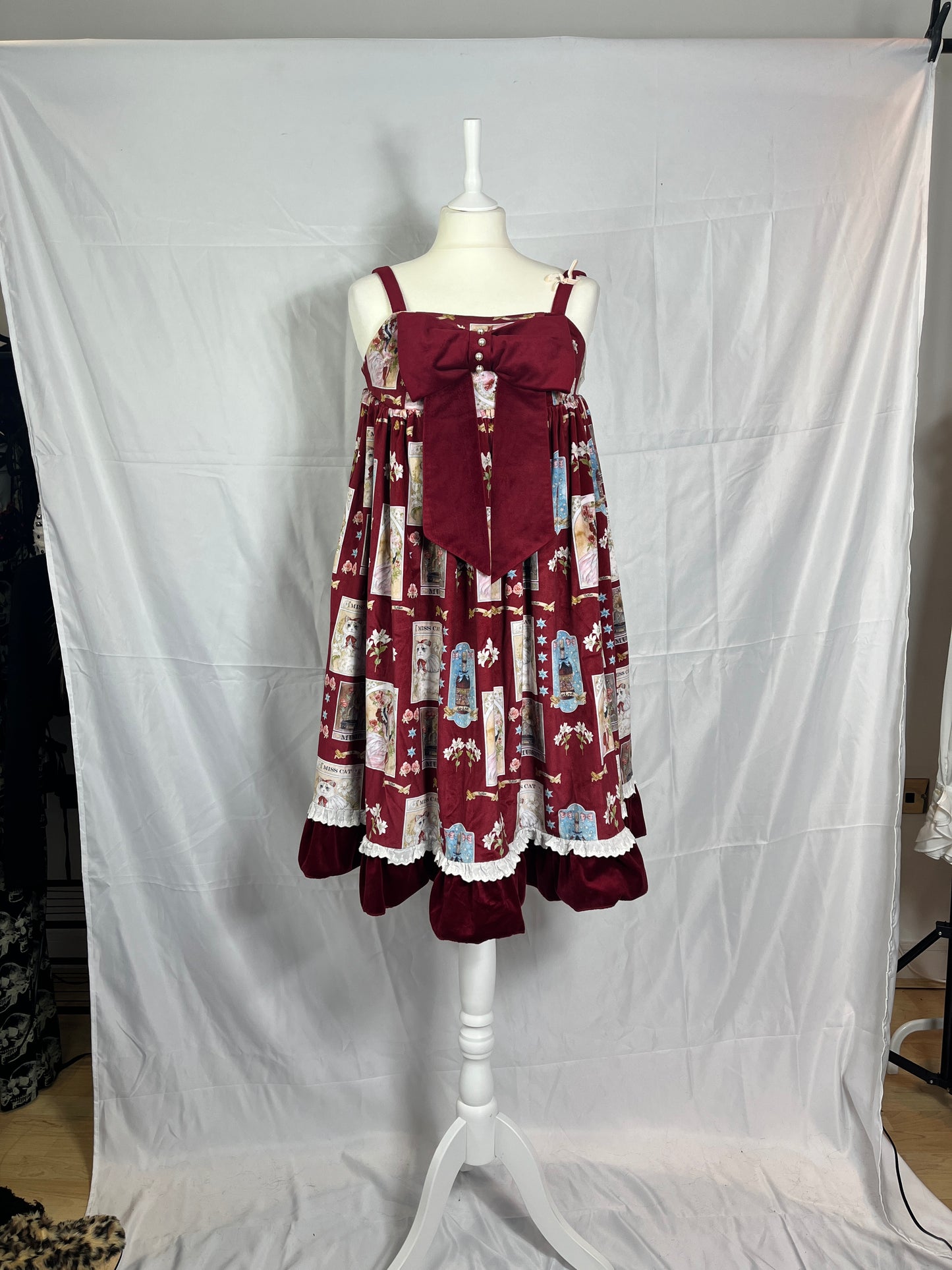 Doll Paradise Bowtie Floral Print Red JSK Dress