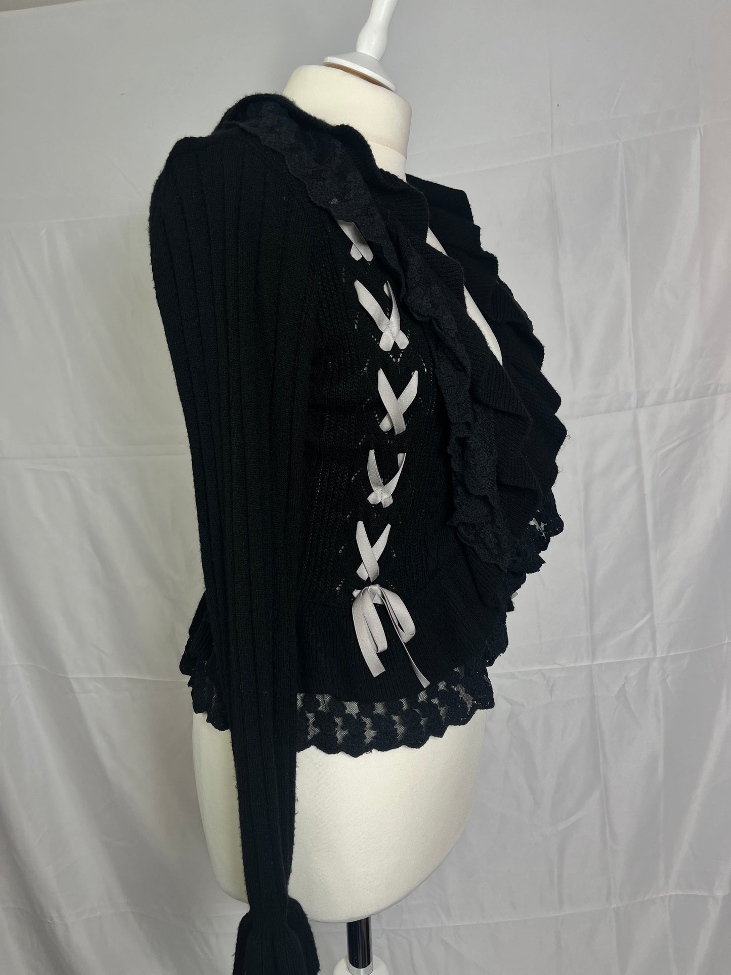Axes Femme Ribbon Lace Cardigan