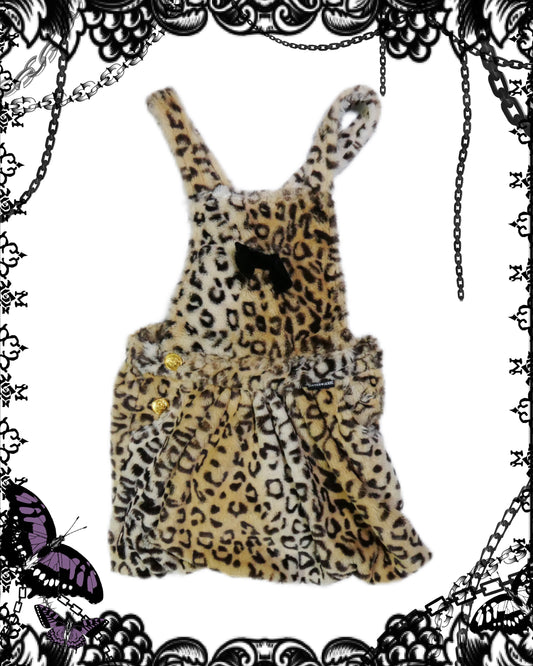 Leopard Print Overall Dress