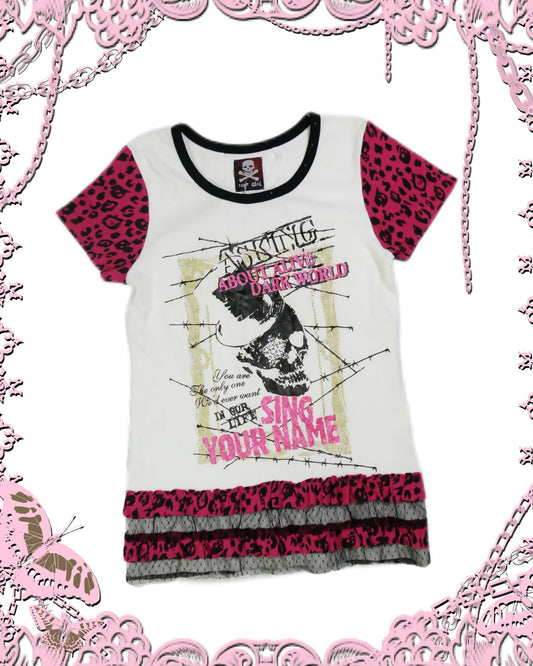 TRPP GIRL Graphic Print Ruffle T-Shirt with Wings