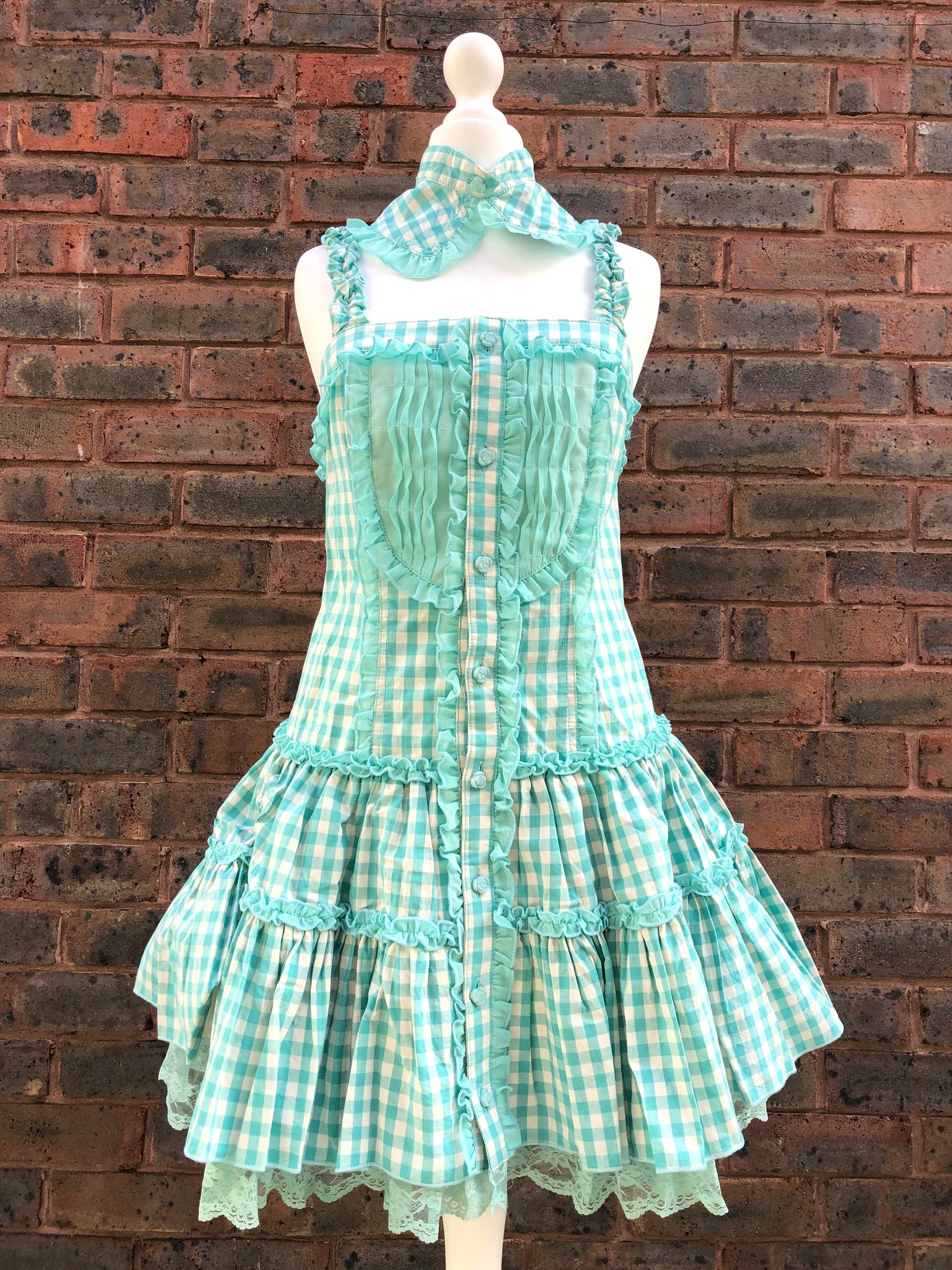 Algonquins Mint Plaid JSK and Collar