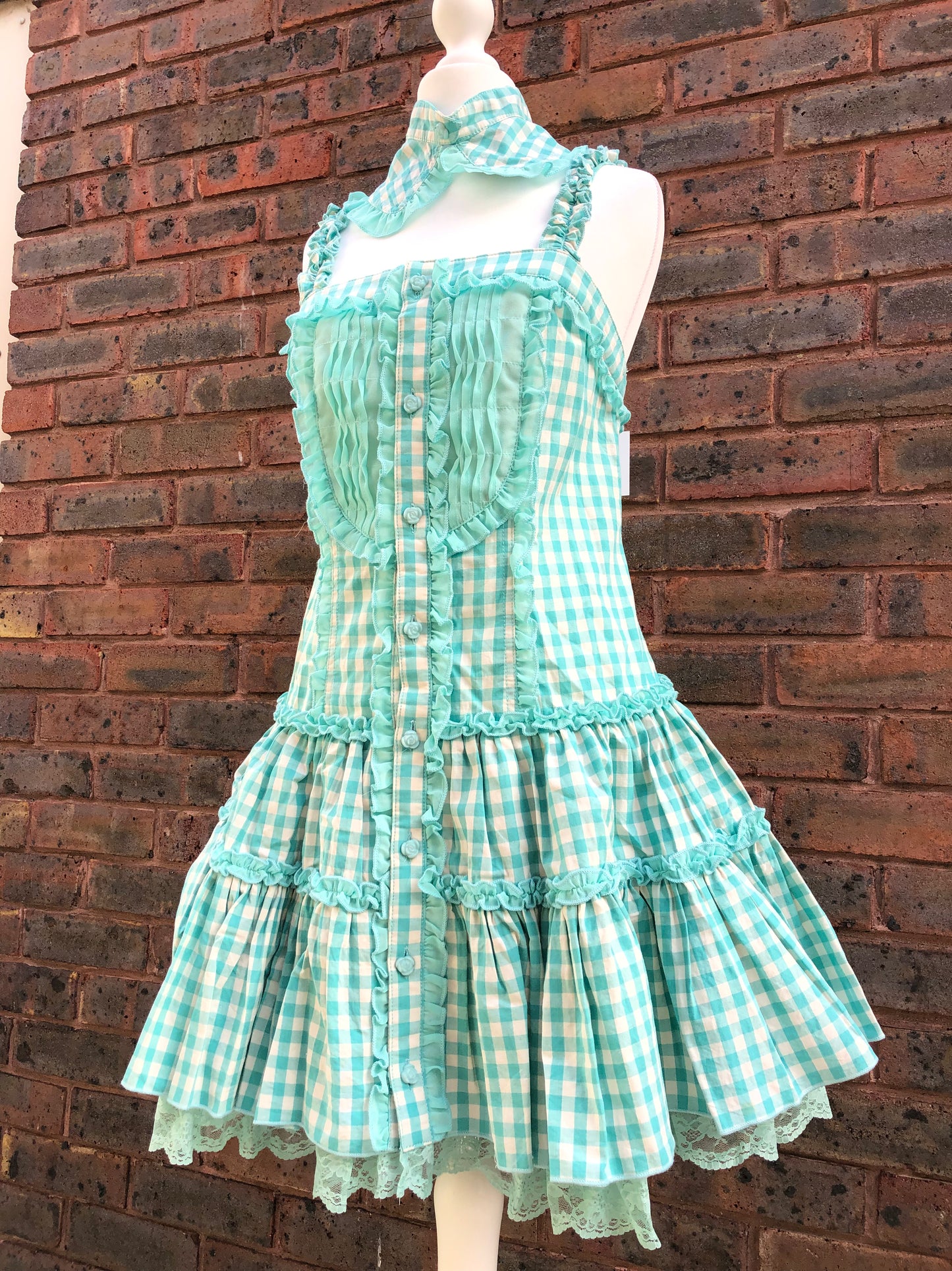 Algonquins Mint Plaid JSK and Collar