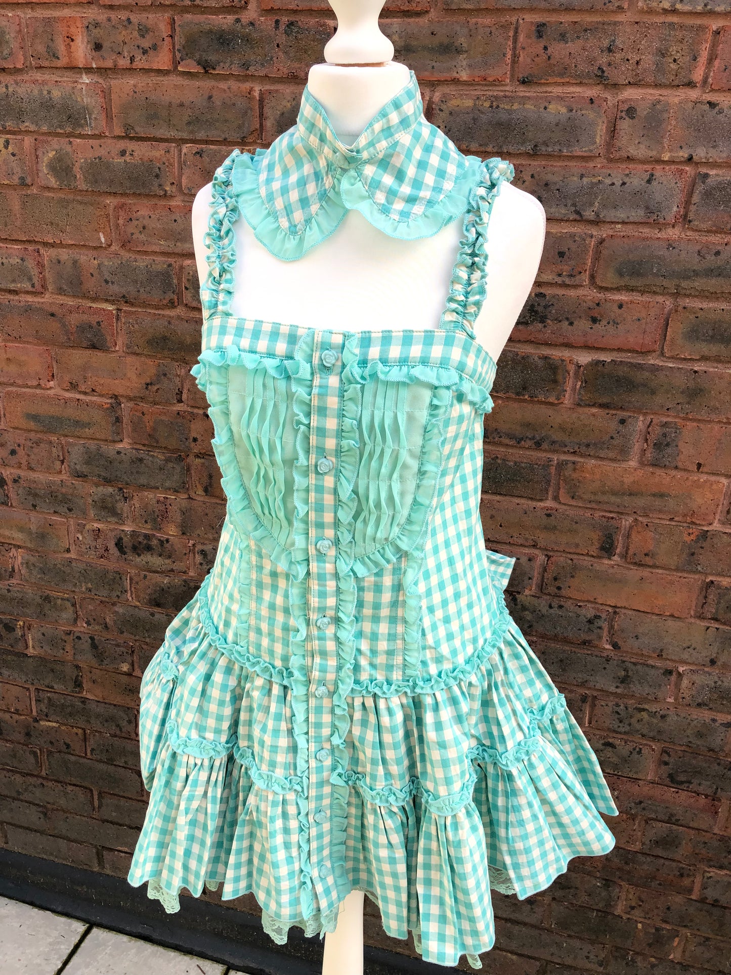 Algonquins Mint Plaid JSK and Collar