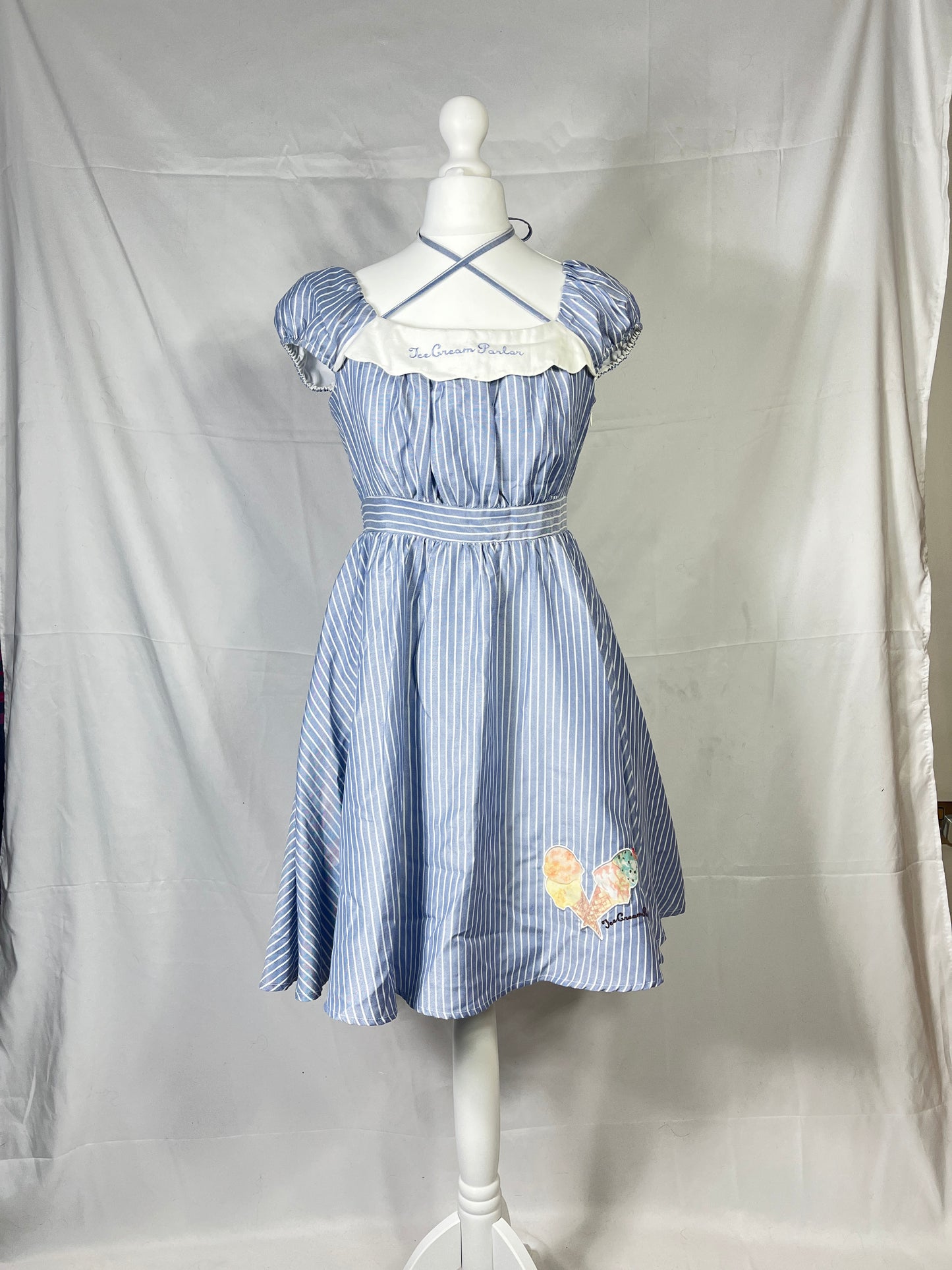 Secret Honey Stripe Ice Cream Print Dress