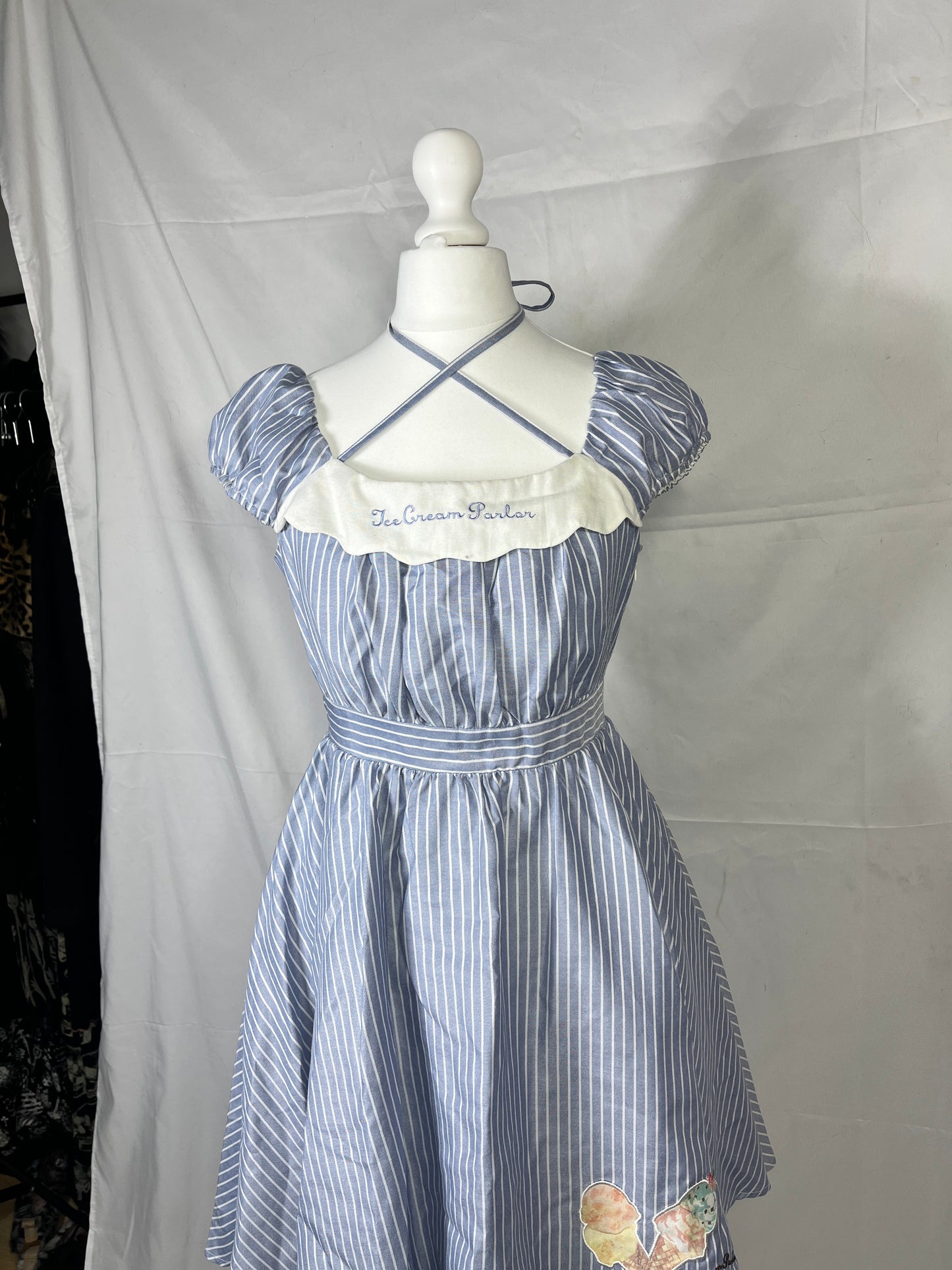 Secret Honey Stripe Ice Cream Print Dress