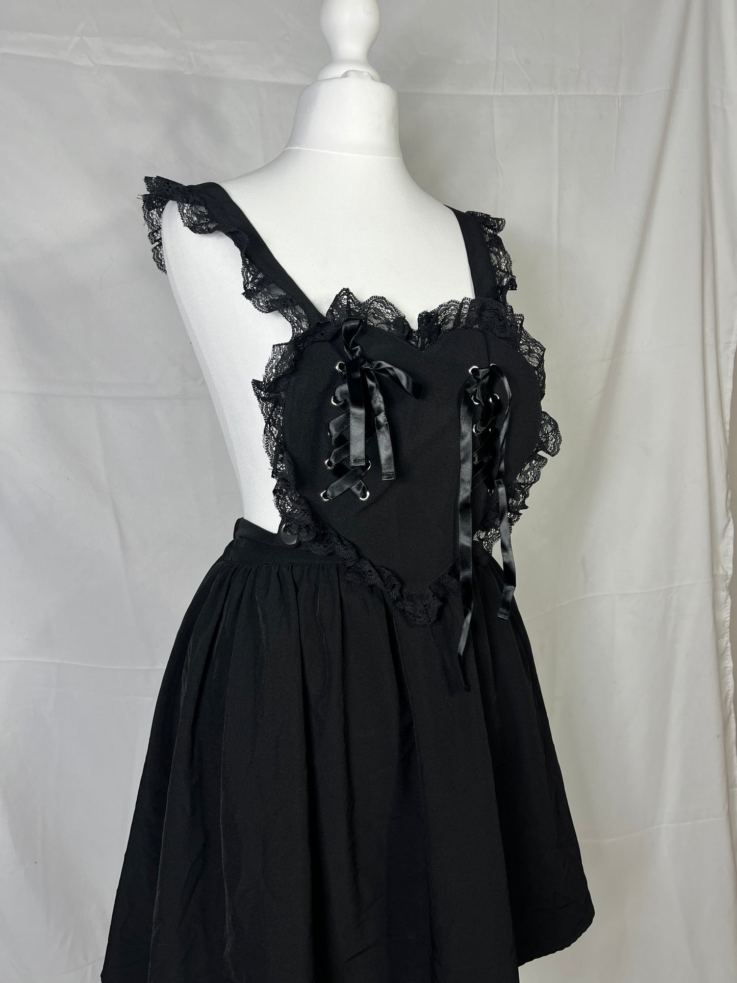 Ank Rouge Ribbon Heart Apron JSK