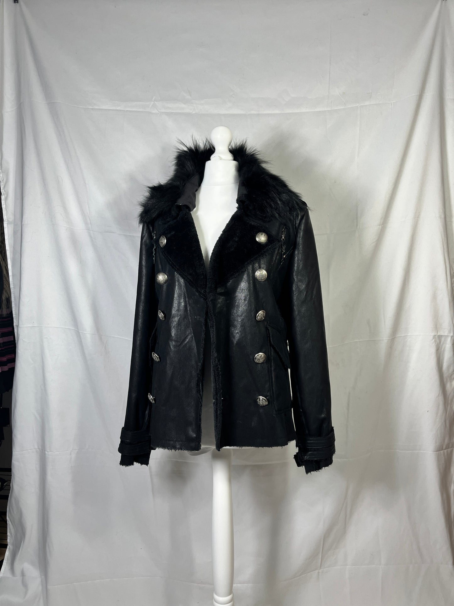 Midas Fur Collar Leather Jacket