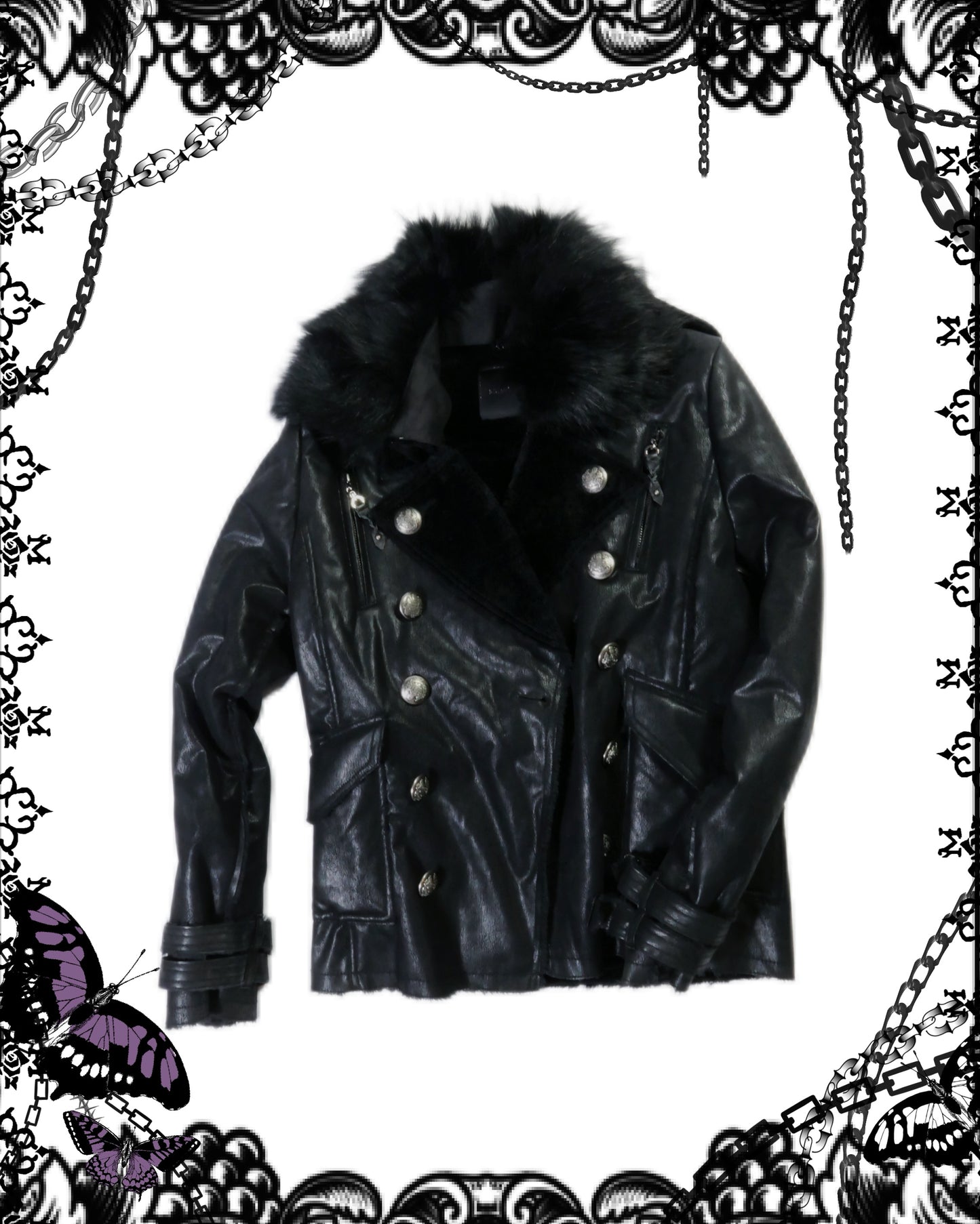 Midas Fur Collar Leather Jacket
