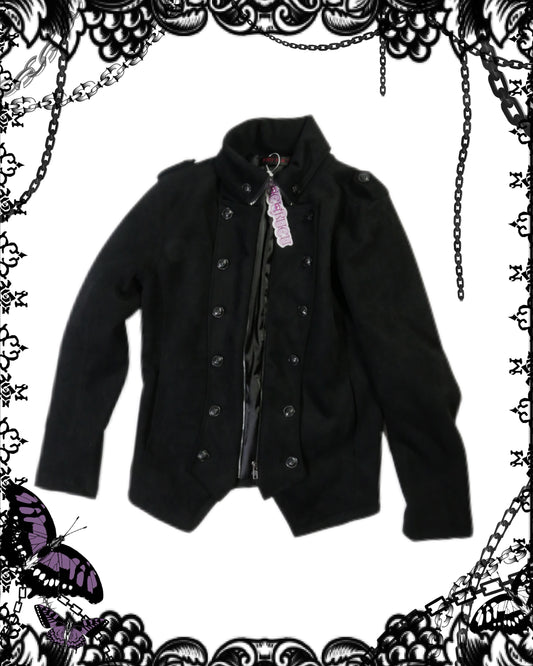 Jury Black Double-breasted Jacket