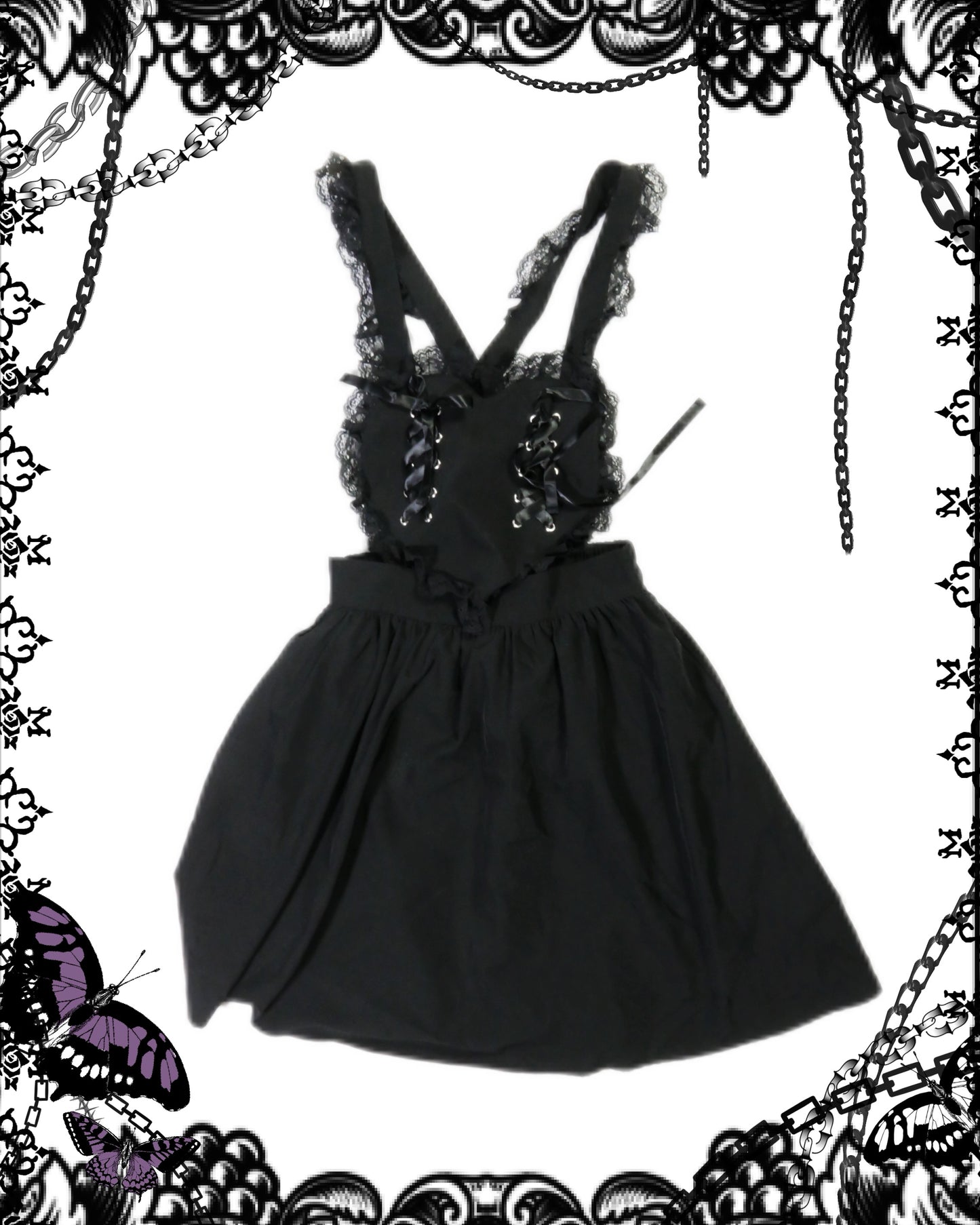 Ank Rouge Ribbon Heart Apron JSK