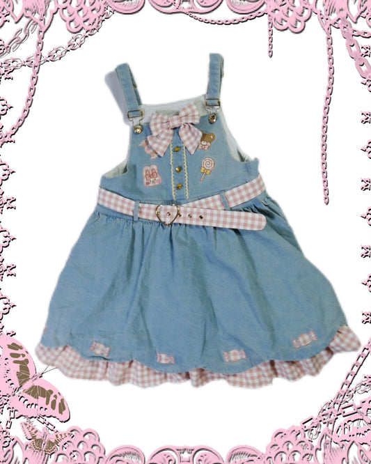 To Alice Denim Plaid JSK