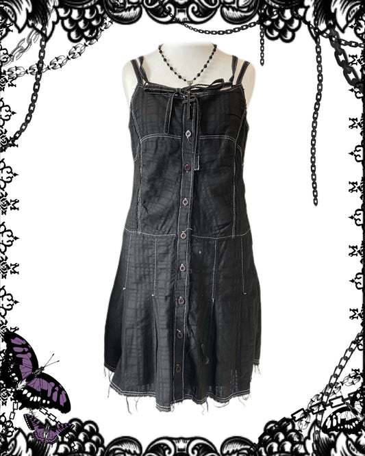 Algonquins Button-Up Print Tank Top Dress