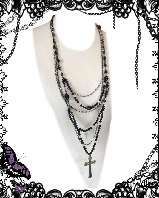 Civarize Multi-Layers Cross Necklace