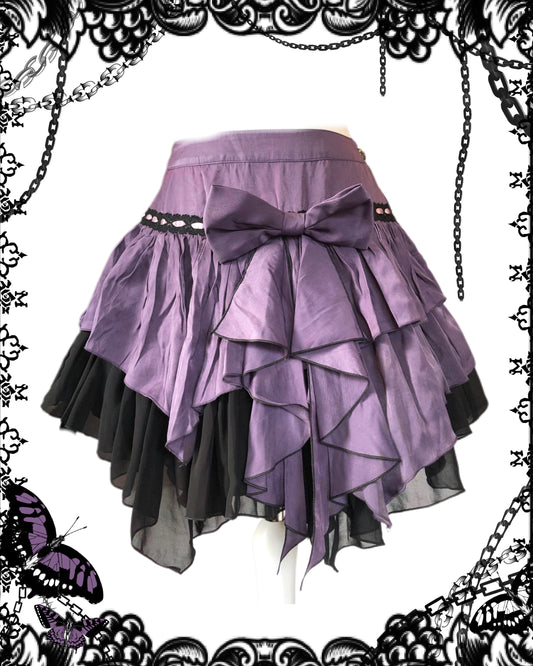 Algonquins Purple Bow Mesh Skirt