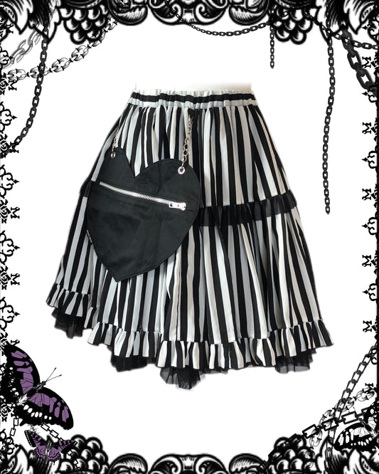 Algonquins Stripe Skirt with Heart Pocket