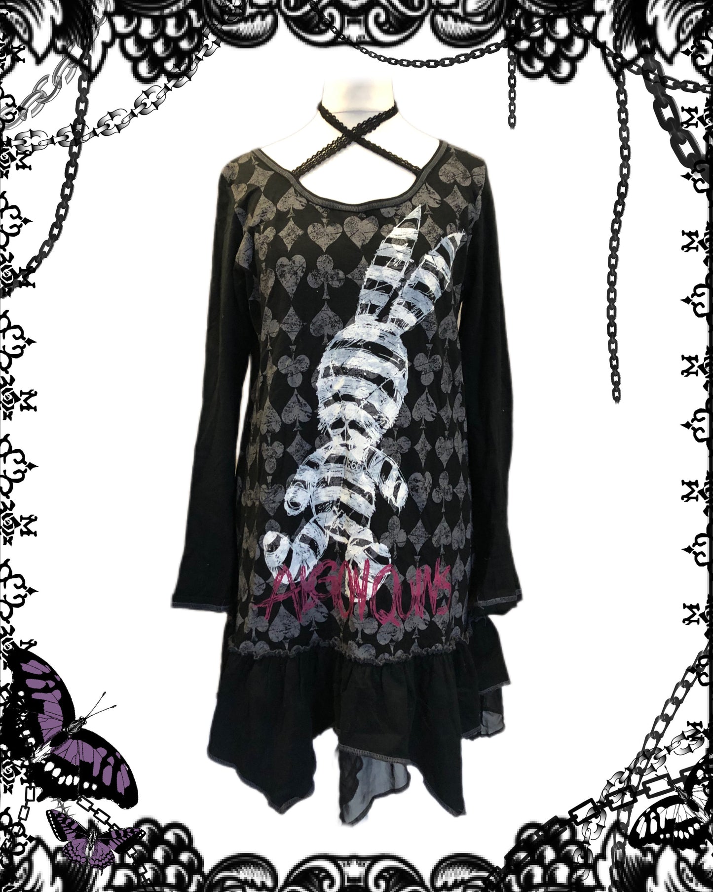 Algonquins Bunny Poker Print Dress