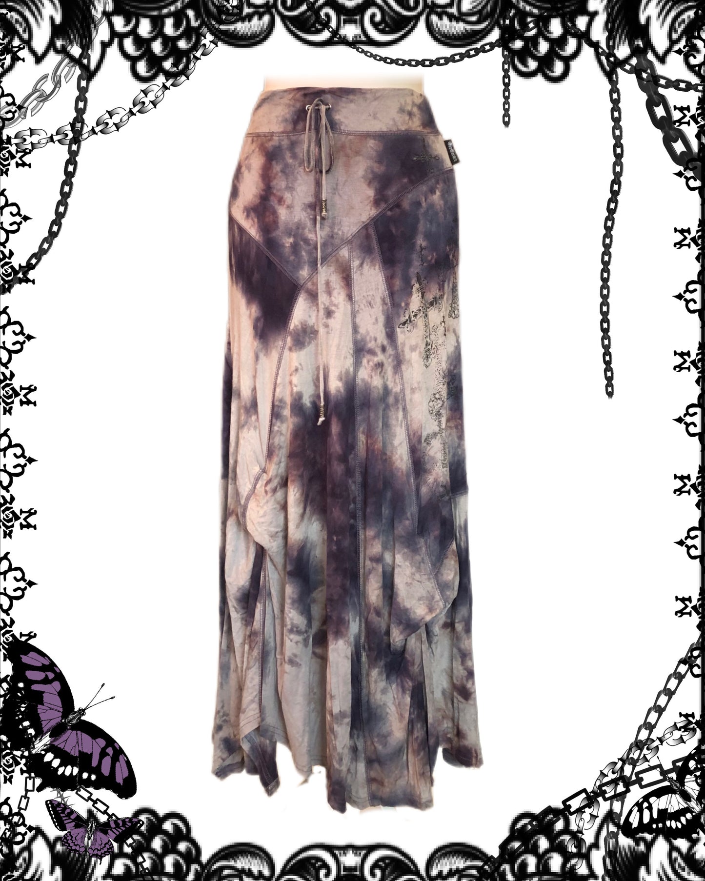 OZZ-ON Tie-Dye Maxi Skirt